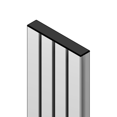 60-180-1 MODULAR SOLUTIONS POLYAMIDE PART END CAP 180MM X 32MM BLACK